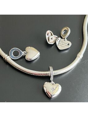 Always Be In My Heart Openable Heart Locket Dangle Cha…